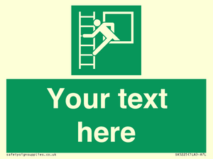 Custom Emergency Escape Ladder Sign